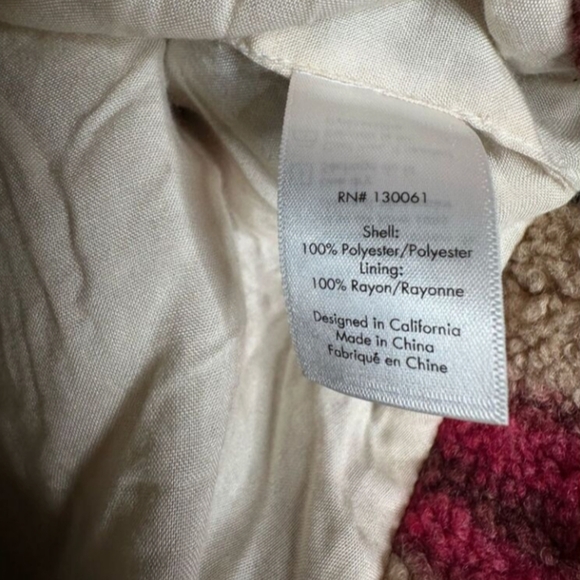 L*SPACE Big Sur Plaid Sherpa Cropped Jacket NWT - Picture 10 of 11